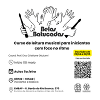 🎉🎶 Projeto de extensão Belas Batucadas 🥁 "Curso de leitura musical para iniciantes com foco no ritmo" 🎼