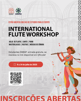 BOLSAS DE ESTUDO para o evento: INTERNATIONAL FLUTE WORKSHOP